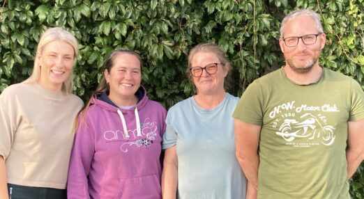 Lynette and Ullenwood View team Dan, Sally and Gill